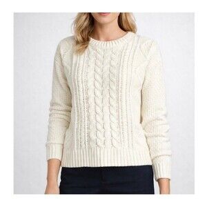 SO Junior Cable Knit Sweater in Irish Cream SZ XS chunky knit sweater NEW